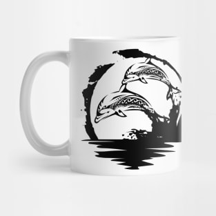 Dolphin, Sunset, Environment, Planet, Ocean Mug